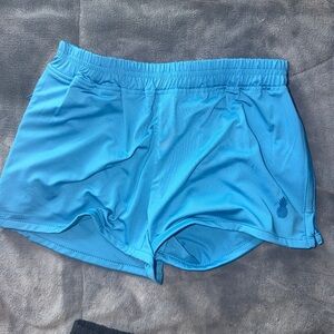 Blue Athletic Shorts with Pineapple Logo